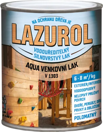 BARVY A LAKY HOSTIVAŘ LAZUROL AQUA V1303 - vonkajší lak 0,6 kg polomatný