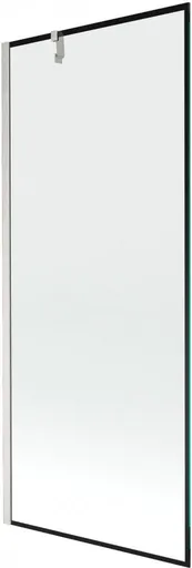 MEXEN/S - Next vaňová zástena FIX 80 x 150, čierna vzor, nikel kartáčovaná 895-080-000-00-70-97