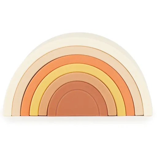 Bieco Silicone Rainbow skladacia dúha 12 m+ Chocolate Bliss 6 ks