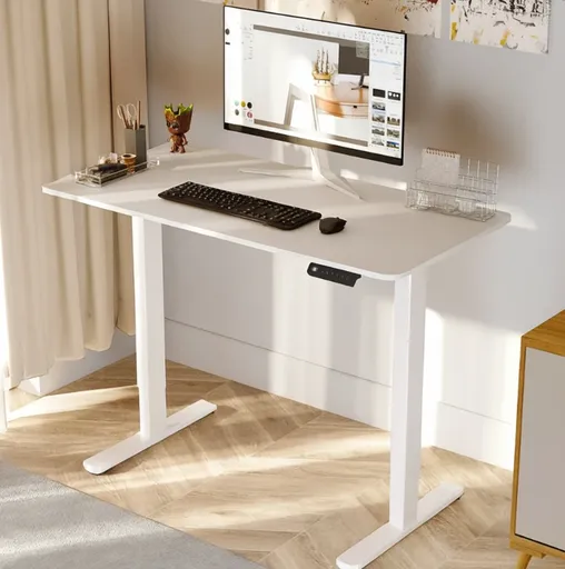 Elvisia Elektrický výškovo nastaviteľný písací stôl YLÖS | biela 120 x 60 cm