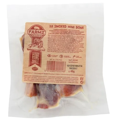 Duvo+ Farmz údené mini kosti zo Serrano šunky 3 ks +/-40 g