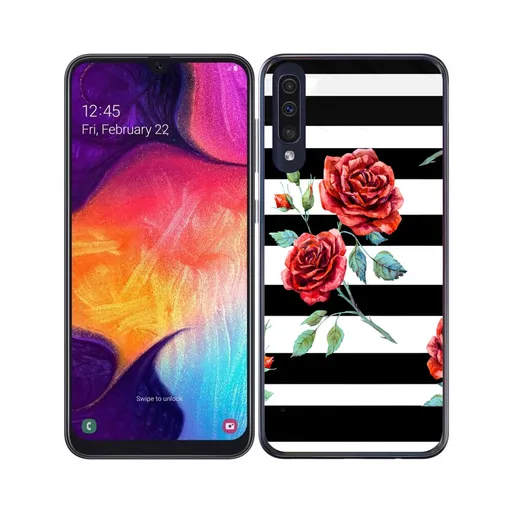 PROTEMIO MY ART Ochranný kryt Samsung Galaxy A50 BLACK AND WHITE (034)