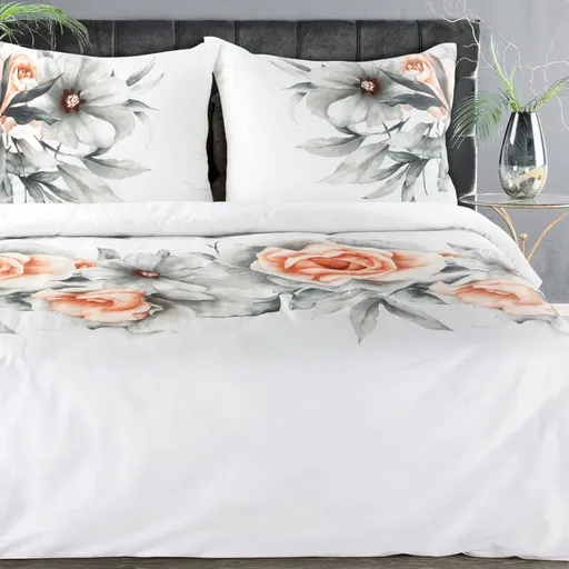 ArtFir Obliečky na dvojlôžko DIVA 23 | biela/oranžová 220 x 200 cm