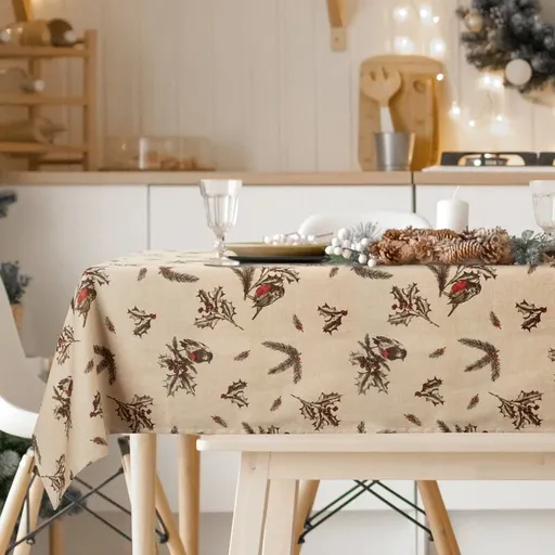 ArtFir Vianočný obrus MELODY | béžová 145 x 300 cm