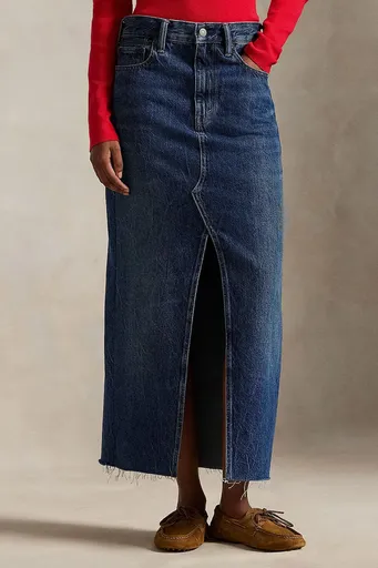 Rifľová sukňa Polo Ralph Lauren