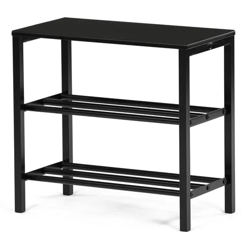 Skrinka na topánky 83168-42 BK, kov, čierna