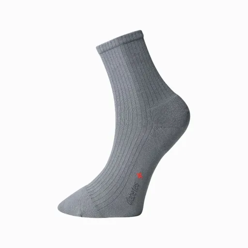 Ponožky s jemným zovretím lemu - s mikroplyšom v päte a špičke  - tmavo šedé - Ovecha Veľkosť: 27-28