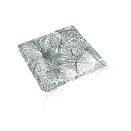 Bellatex Sedák Adéla prešívaný Páperie sivá, biela, 40 x 40 cm