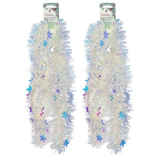 Bohatá vianočná reťaz s dúhovým efektom Stars, 2 m, SET 2 KS