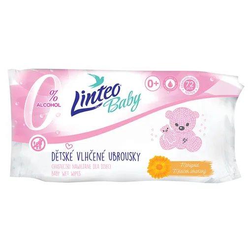 LINTEO Baby Vlhčené obrúsky Soft & Cream 72 ks