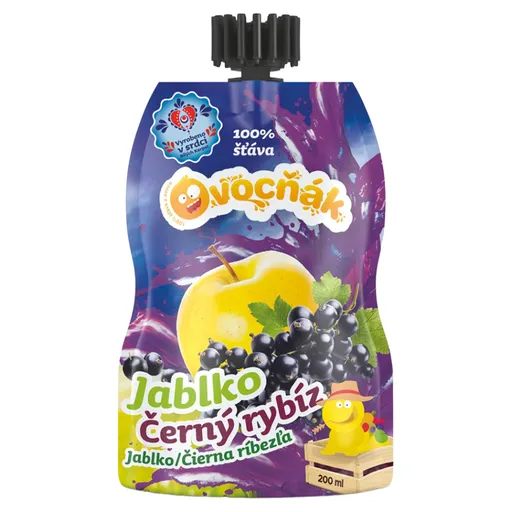 OVOCŇÁK Mušt jablko a čierne ríbezle 200 ml