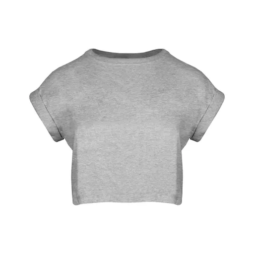 Mantis Dámske Crop top tričko - Šedý melír | XL