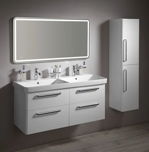 SAPHO - Kúpeľňový set THEIA 120, dvojumývadlo, biela KSET-011