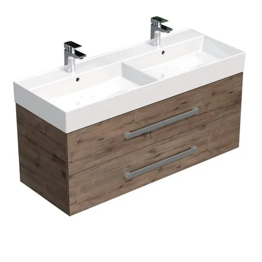 Kúpeľňová skrinka s umývadlom SAT Cube Way 120x53x46 cm dub Wellington matný CUBE461202DWSAT