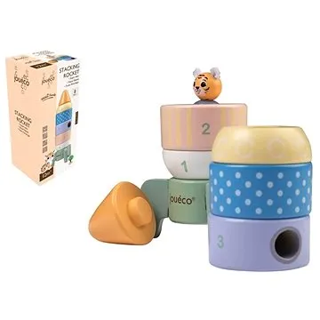 Jouéco The Wildies Family drevená stohovacia raketa (8711866800872)