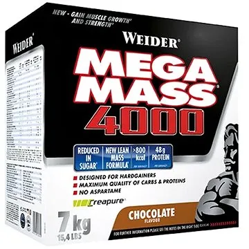 Weider Mega Mass 4000 rôzne príchute 7 kg