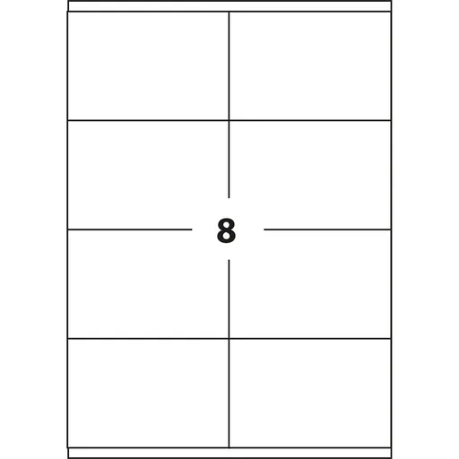 Samolepiace etikety 105 x 74 mm, 8 etikiet, A4, 100 listov