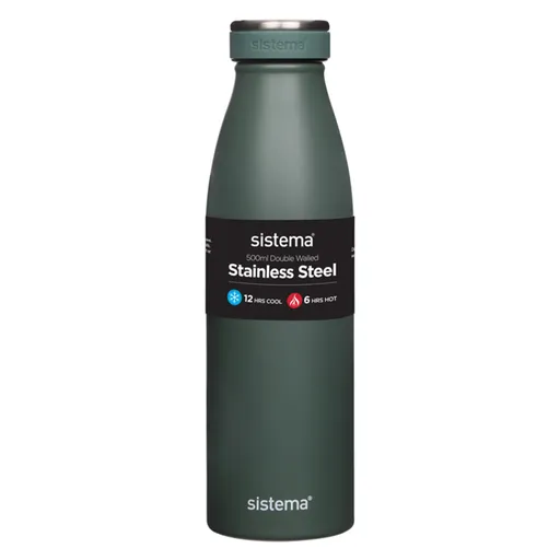 SISTEMA Hydrate Termofľaša Stainless Steel tmavo zelená 500 ml