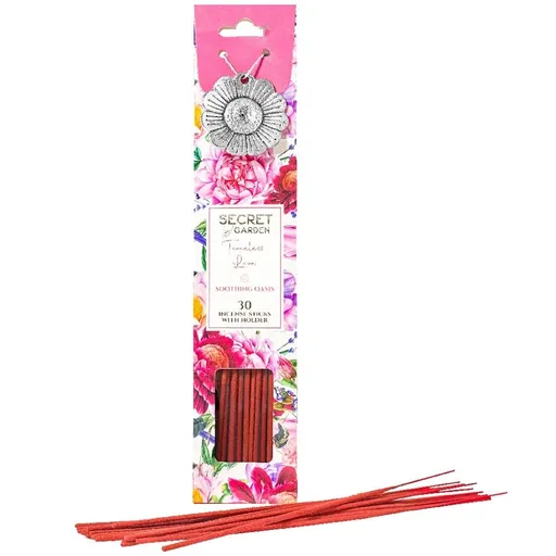 Arome Secret garden 30 vonných tyčiniek + kovový držiak, Soothing Oasis