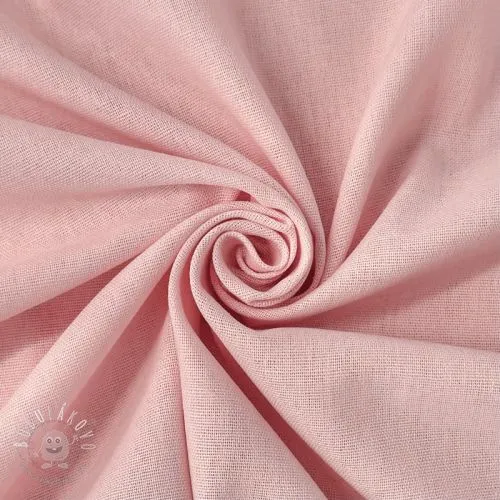 Bavlnená látka s ľanom PREMIUM light pink