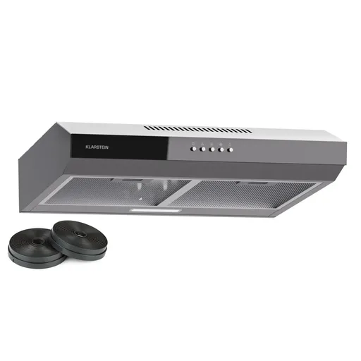 Klarstein Contempo 60, digestor, 60 cm, podskrinkový, 200 m³/h, LED, akryl, nehrdzavejúca oceľ