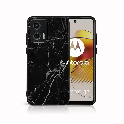 MY ART Ochranný kryt pre Motorola Moto G73 5G BLACK MARBLE (142)