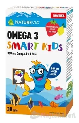 NatureVia Omega 3 Smart Kids 30 želé