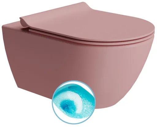 GSI - PURA závesná WC misa, Swirlflush, 36x55cm, blush dual-mat 881524