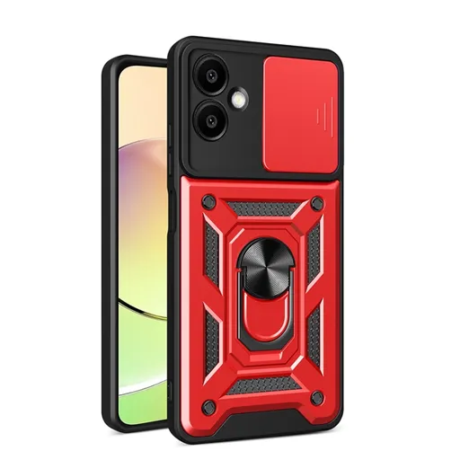 RING CAMERA Kryt s držiakom pre Samsung Galaxy A06 červený