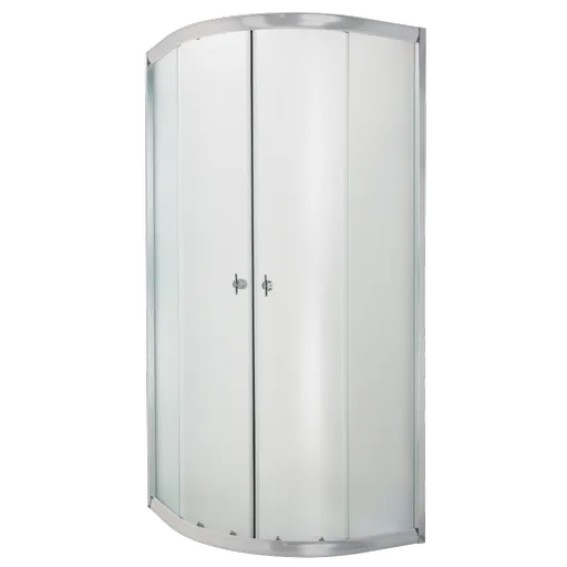 INVENA - Sprchovací kút štvrťkruh MARBELLA, profil: chróm, sklo frosted 90x90cm AK-46-191-O