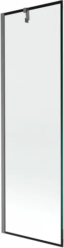 MEXEN/S - Next vaňová zástena FIX 60 x 150, čierna vzor, grafit kartáčovaná 895-060-000-00-70-66