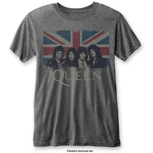 Queen tričko Vintage Union Jack Šedá XXL