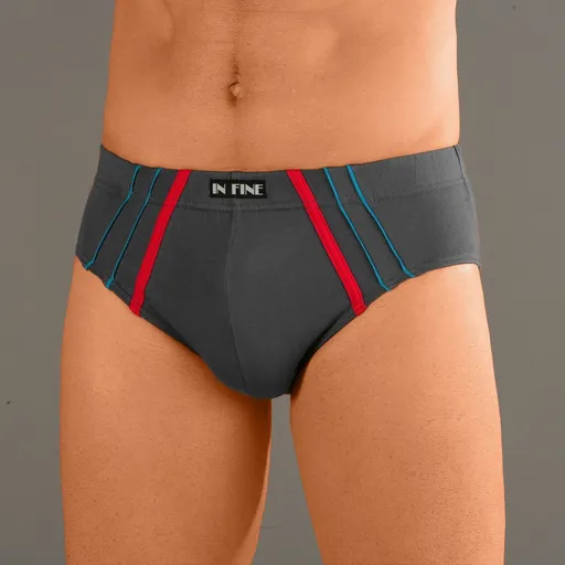 Súprava 6 slipov s pohodlným pásom a kontrastnou paspulou