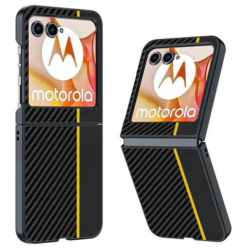 CARBON Ochranný obal pre Motorola Razr 60 BLACK-YELLOW