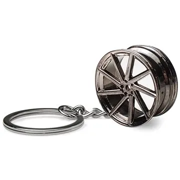 Prívesok na kľúče – konkávne liate koleso, grafitové (KC-9111)