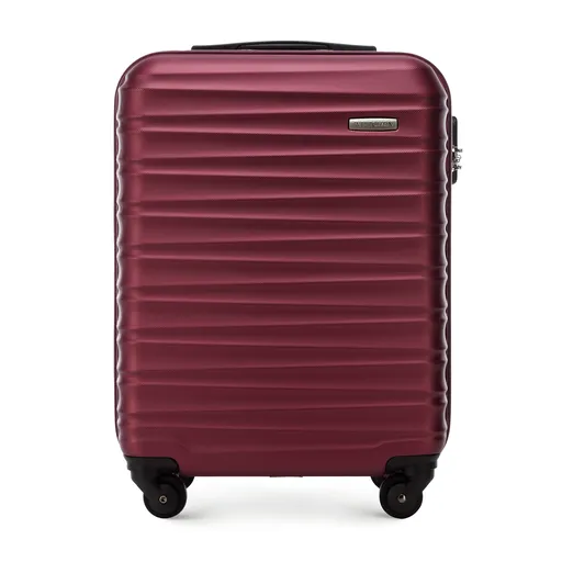 Kabínový kufor ABS s rebrami bordový 56-3A-311-31