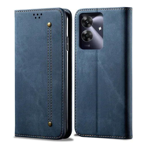 DENIM Peňaženkový kryt pre Realme Note 60 modrý