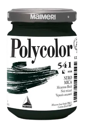 MAIMERI POLYCOLOR - Jemné vinylové farby 541 - micaceous black, 140 ml