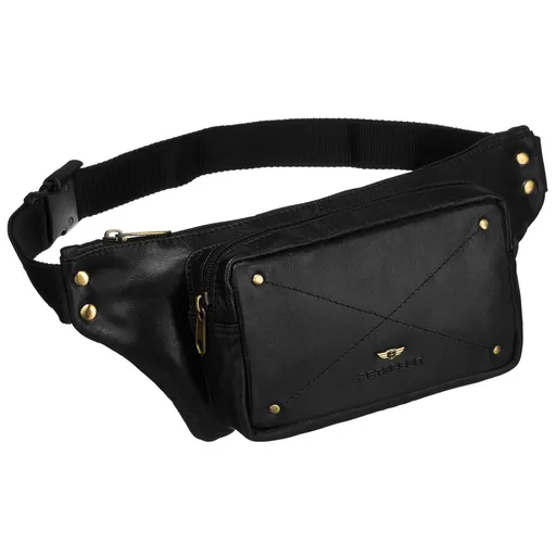 Bedrová pánska ľadvinka v čiernej farbe z prírodnej kože