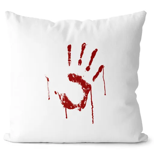 Vankúš Bloody hand (Velikost polštáře: 55 x 55 cm)