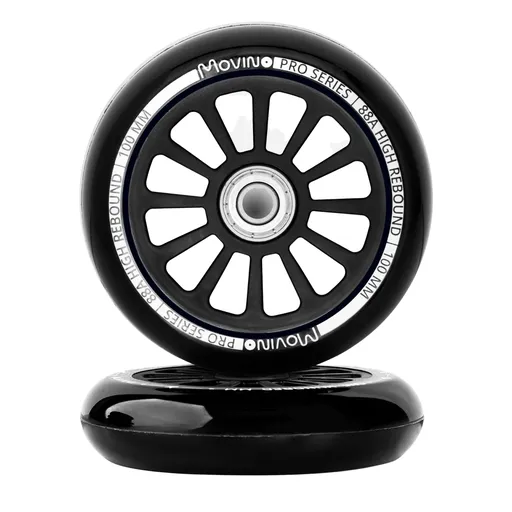 Náhradné MOVINO kolieska na freestyle kolobežku 100mm, PP, 2 ks, Čierna
