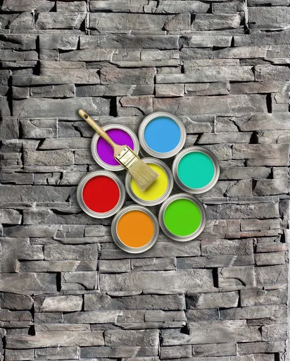 STAMP - set 3 farieb  na obklad Lámaný kameň set 3 kg čierna 010a + biela 1000 + hnedá 140a