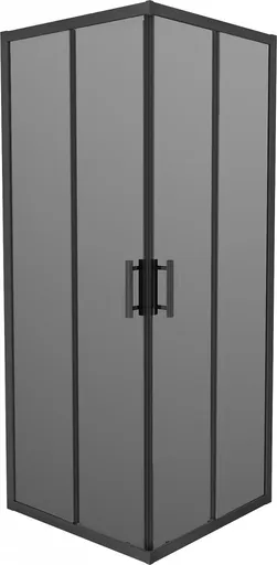 MEXEN - Rio sprchovací kút štvorec 90 x 90, grafit, čierna 860-090-090-70-40