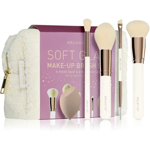 BrushArt Basic Soft Glam make-up brush set Sada štetcov s taštičkou
