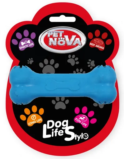 Petnova hračky pre zvieratá TPR SNACKBONE BLUE hračka pre psa 11 cm