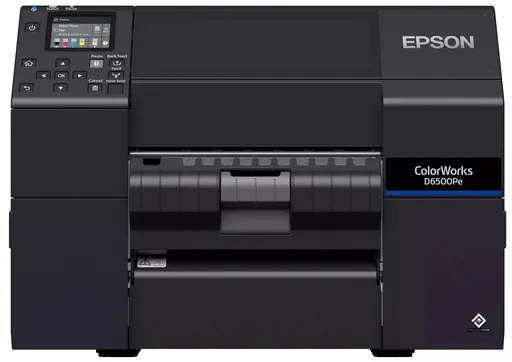 Epson ColorWorks D6500 (Pe) C31CL91202, farebná tlačiareň štítkov, peeler, disp., USB, Ethernet, black