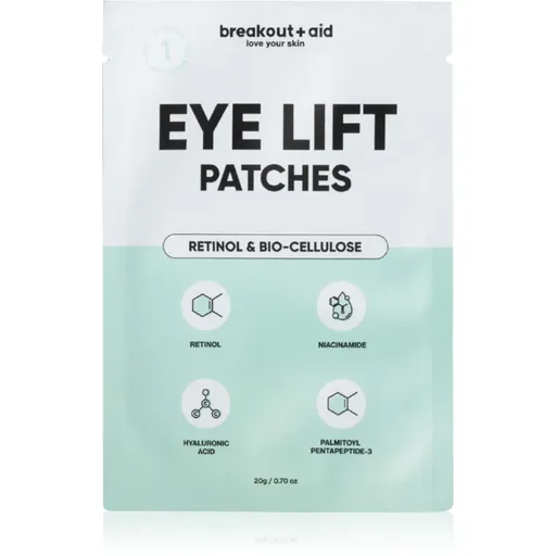breakout + aid Eye Lift Patches náplasti pod oči proti vráskam s retinolom 1 ks