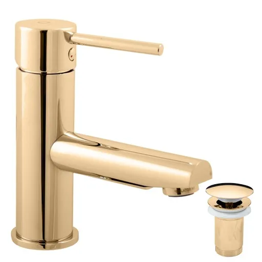 RAV SLEZÁK Seina umývadlová batéria s clic-clacom v zlatom prevedení SE927.5KZ