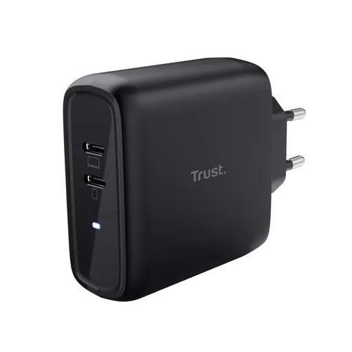 TRUST nabíjačka MAXO 65W, 2x USB-C, čierna