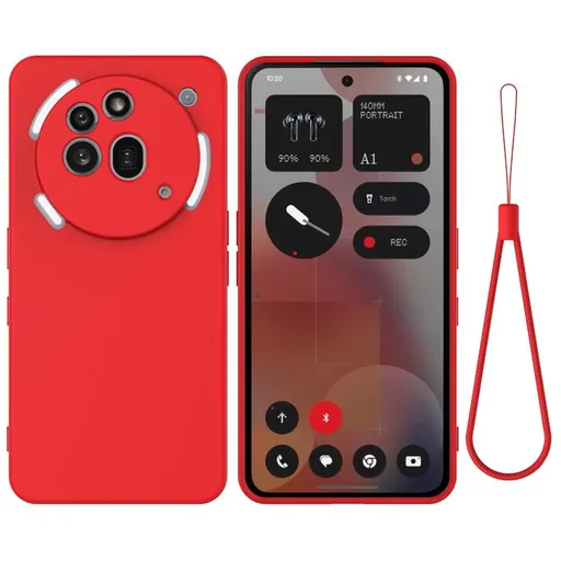 RUBBER Ochranný kryt pre Nothing Phone (3a) Pro červený